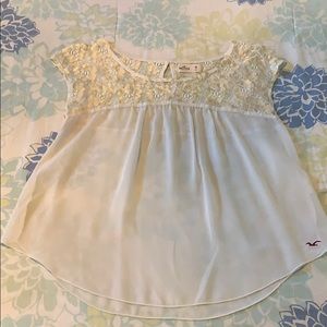 Hollister Top with Gold Flowers